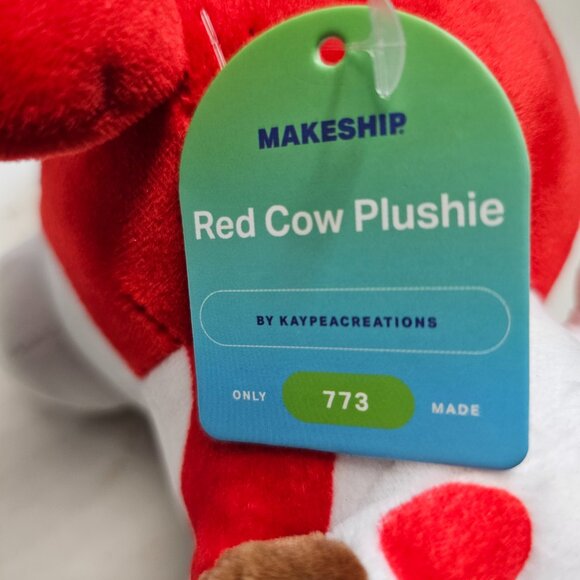 New Red White Cow Mushroom Plush Plushie November 2023 Makeship Make Ship 773 - Picture 4 of 11